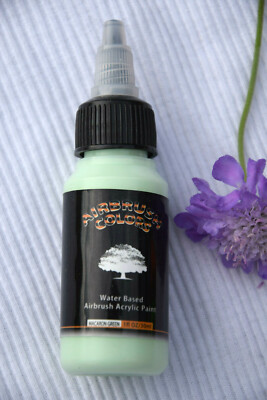 SAGUDIO Acryl Airbrushfarbe für Modellbau 30 ml Airbrush Farbe Macaron Green 