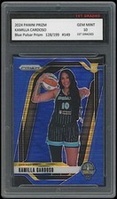 Kamilla Cardoso 2024 Panini Prizm Blue Pulsar WNBA 1st Graded 10 Rookie Card RC