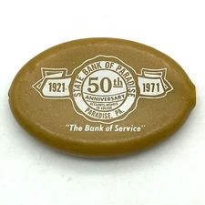 Vintage State Bank Of Paradise PA Quikoin Rubber Pocket Coin Purse Pouch USA 70s