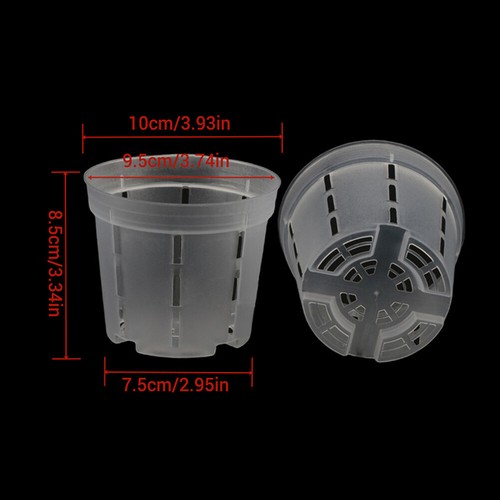 1-10Pcs Clear Plastic Flower Plant Pot Orchid Pots with Holes Root Control Pot - Picture 10 of 12