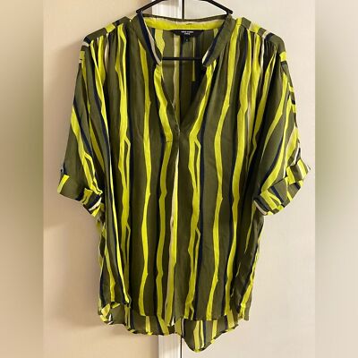 Vera Moda Curve blouse short sleeves pop over slouchy NWT Medium