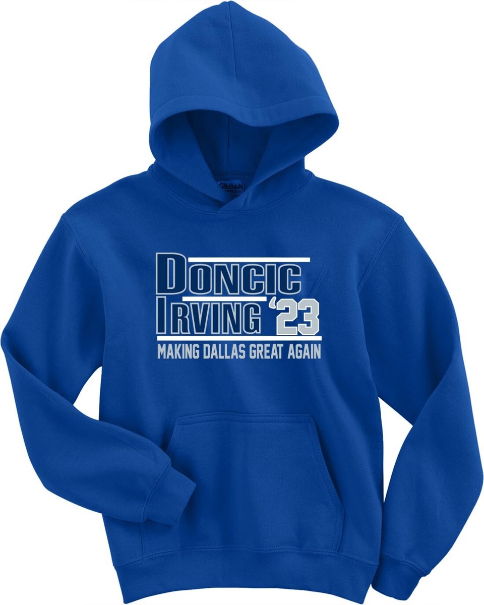 Luka Doncic Kyrie Irving Dallas Mavericks 2023 Mavs CREW HOODED SWEATSHIRT
