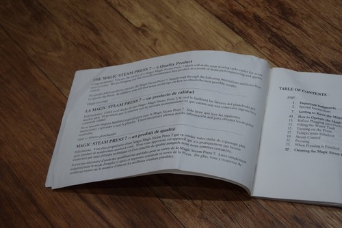 Singer magic steam 7 press MSP7 Instruction booklet guide manual instructions - Picture 6 of 12