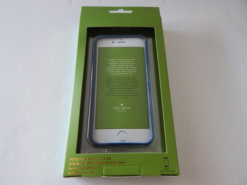 Kate Spade Hartschalen Schutzhülle für iPhone 8/7 Chevron Glitzer Silber/Marine - Bild 2 von 10