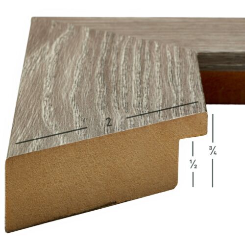 American Barn, 2 Inch Gray Faux Barnwood Picture Frame With a Mat, 4-Pack - Picture 3 of 8