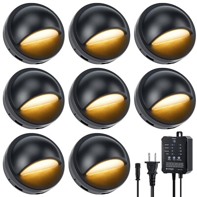 Low Voltage Deck Light Kits 8Pack with Timer and Photocell Sensor, Dimmable L...