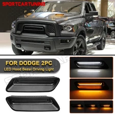 License Plate Light 02-18 Dodge RAM 1500 2500 3500 Side Hood Bezel Driving Light