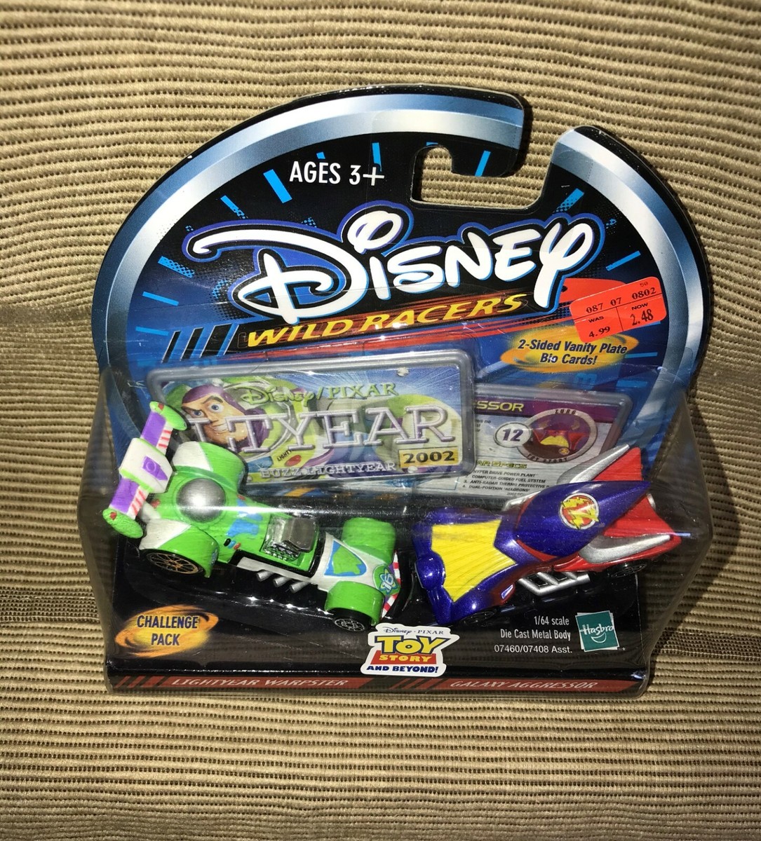 New 2002 Hasbro Disney Wild Racers Challenge Toy Story Buzz