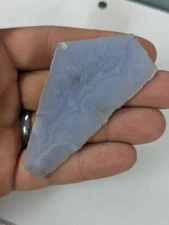 Large Polished Blue Lace Agate Freeform Slab