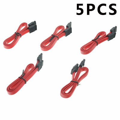 5 x 16'' SATA 3.0 Cable SATA3 III 6GB/s 5pcs Serial ATA for HDD Hard Drive SSD