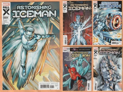 Marvel ASTONISHING ICEMAN No. 1 2 3 4 5 (2023) Complete Set!