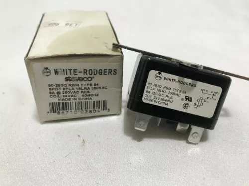 (2) White-Rodgers Steve 90-293Q RBM Type 84 SPDT Relay 250VAC 24VAC 50/60 