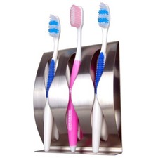 Durable Stainless Steel Toothbrush Holder Razor Stand with 3M Self Adhesive Tape
