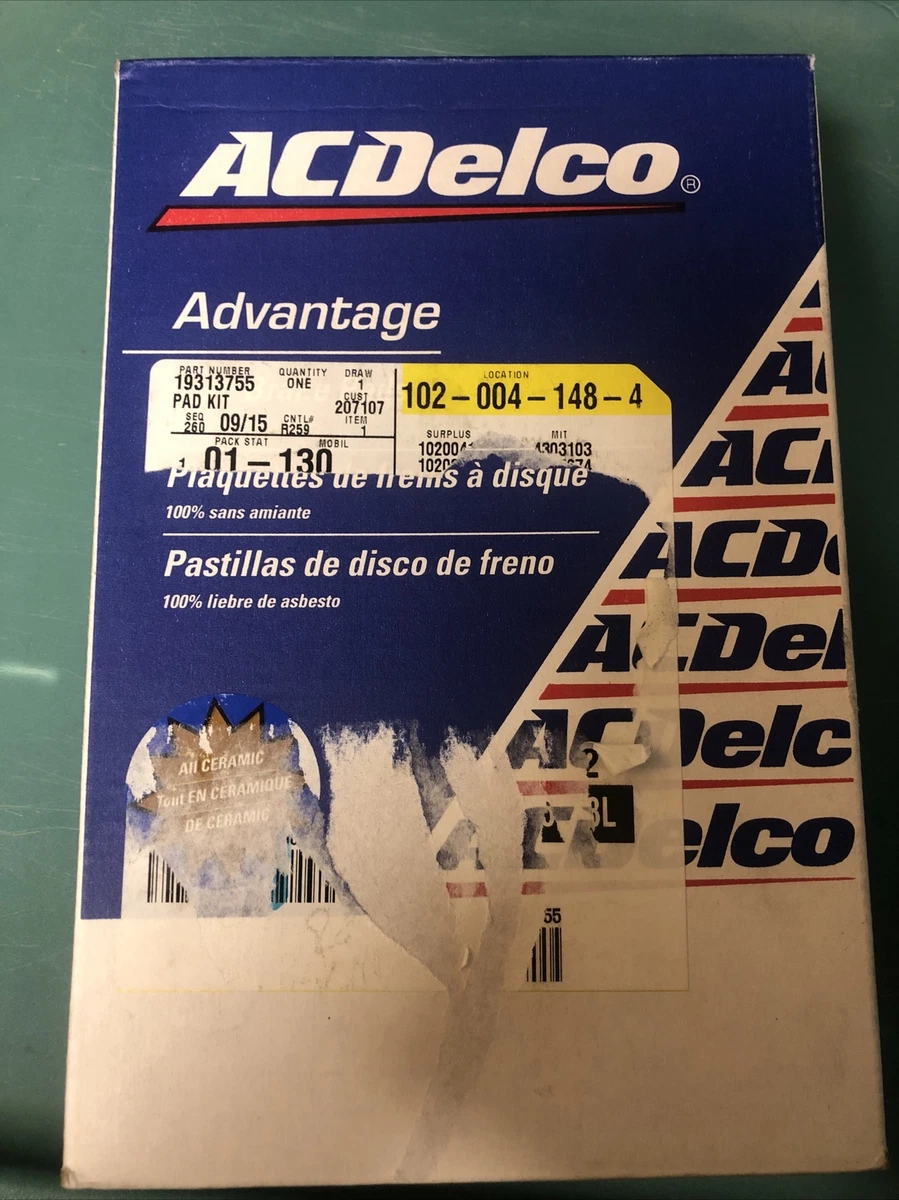 ACDelco 19313755 Advantage Ceramic Rear Disc Brake Pads GM | eBay 