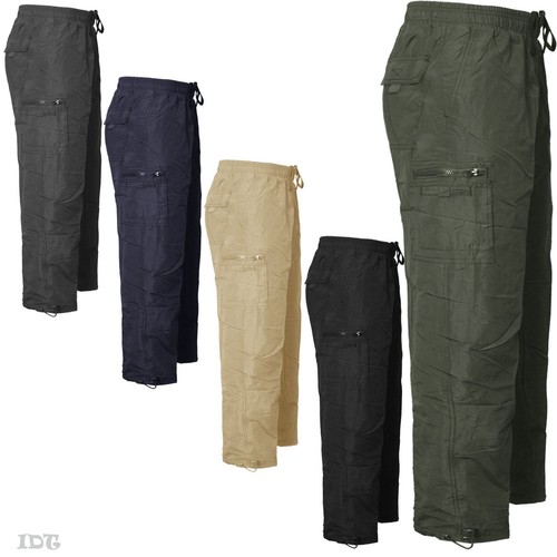 Para Hombre de carga combate Térmico Lana Forrada Pantalones de chándal  Pantalones Pantalones Deportivos | eBay