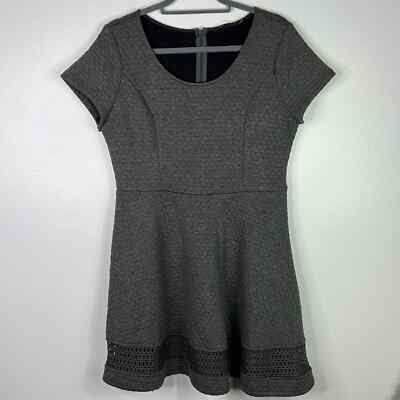 STITCH FIX Doe & Rae Eliza Knit Textured Gray Dress Fit & Flare Womens Large