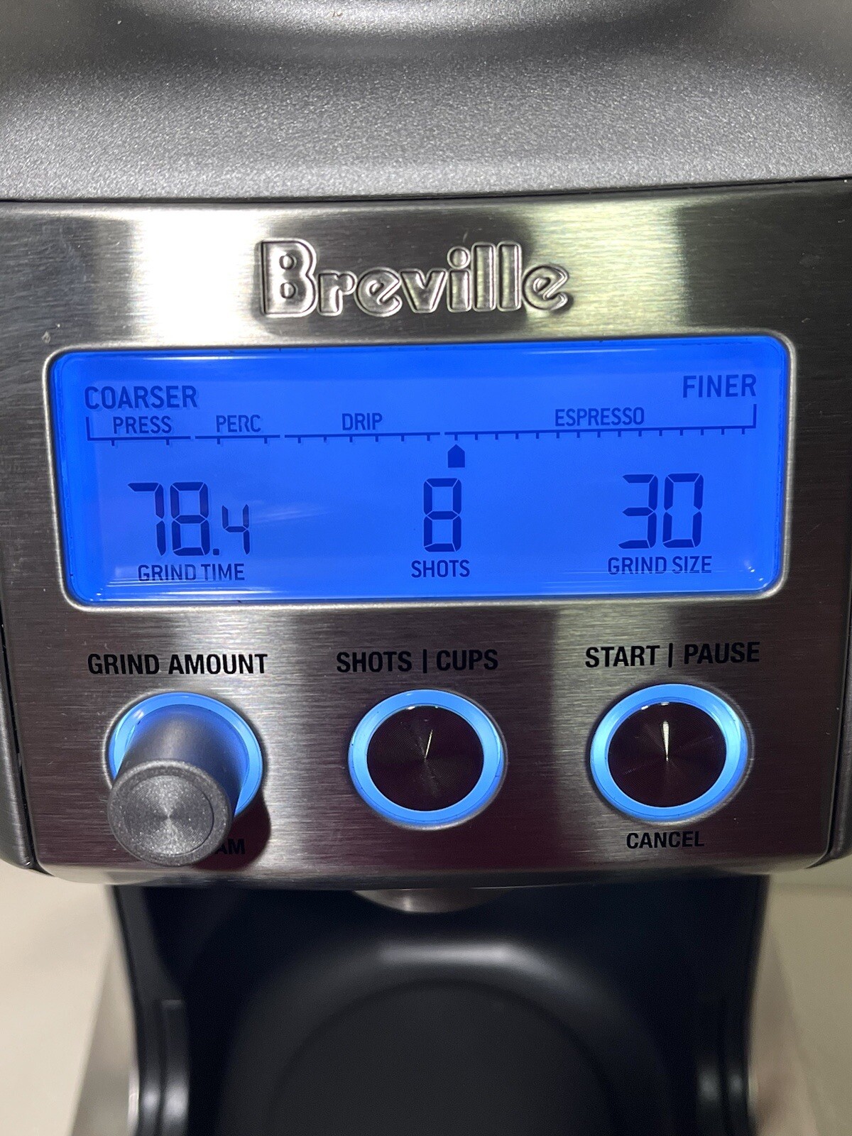 Breville BCG820BSSXL 18 oz Smart Grinder Pro Coffee Grinder No Bean