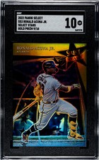 RONALD ACUNA GOLD PRIZM /10 2022 PANINI SELECT STARS SS3 SGC 10 GEM BRAVES