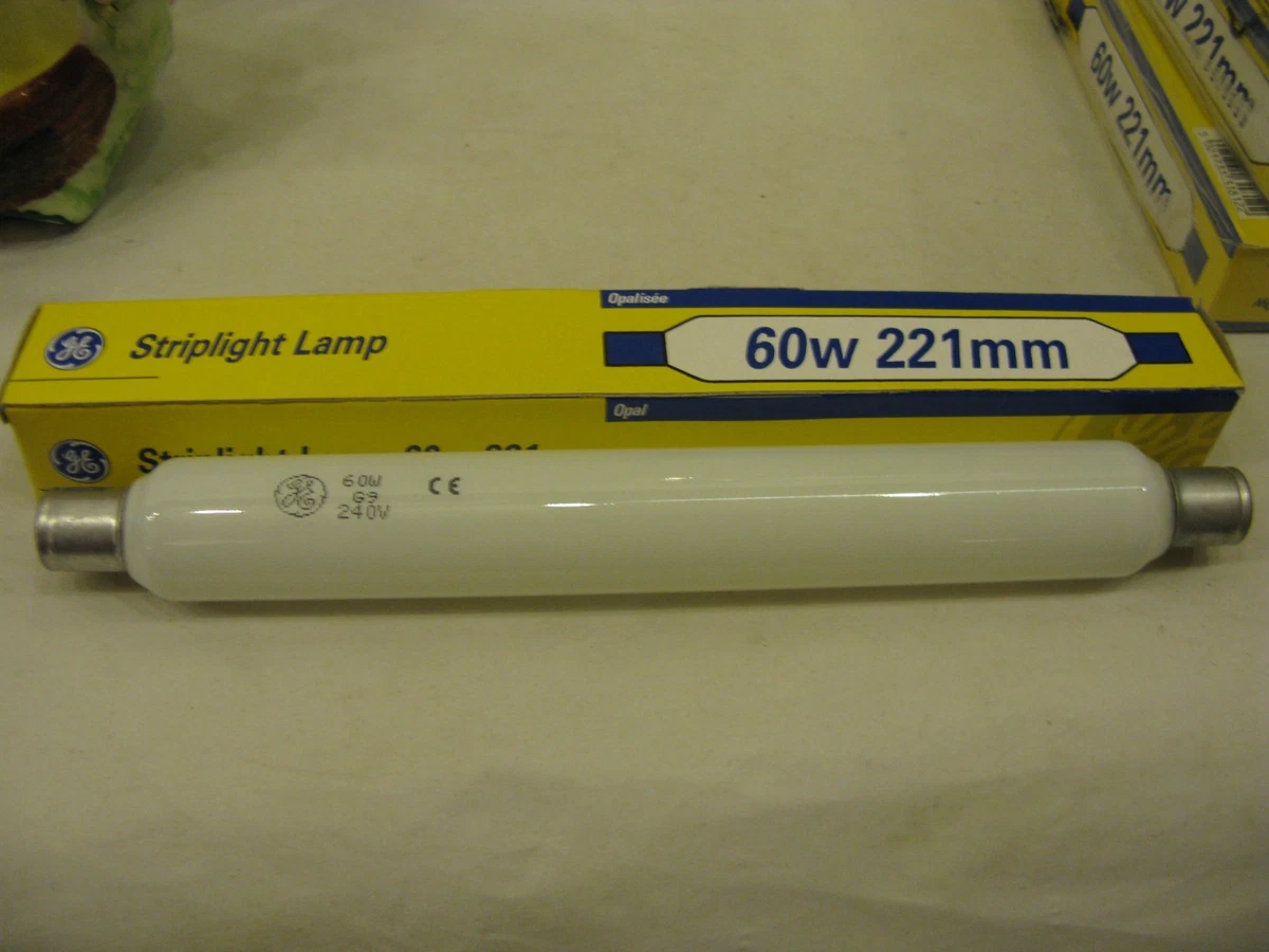 3x GE General Electric OPAL Opaque S15 60W 221mm Strip Light Lamp 240V UK SELLER