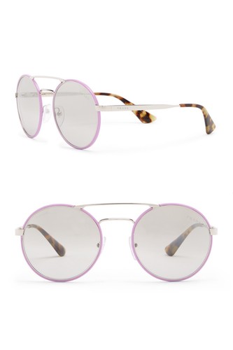 prada catwalk 54mm round sunglasses