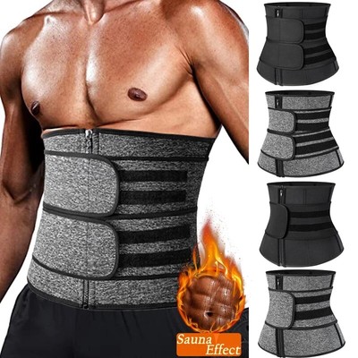 Men Slimming Belly Control Body Shaper Waist Trainer Sweat Sauna Girdle Belts US