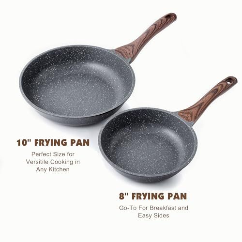 SENSARTE Nonstick Frying Pan Skillet, Swiss Granite  Assorted Sizes , Colors 