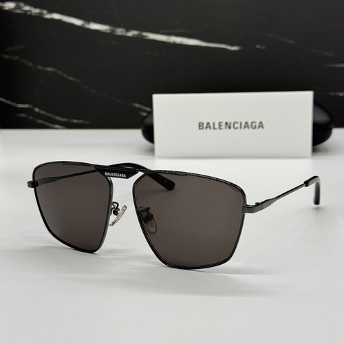 NEW BB0246SA 001 BALENCIAGA BLACK METAL MEN BALENCIAGA SUNGLASSES - 第 1/11 張圖片
