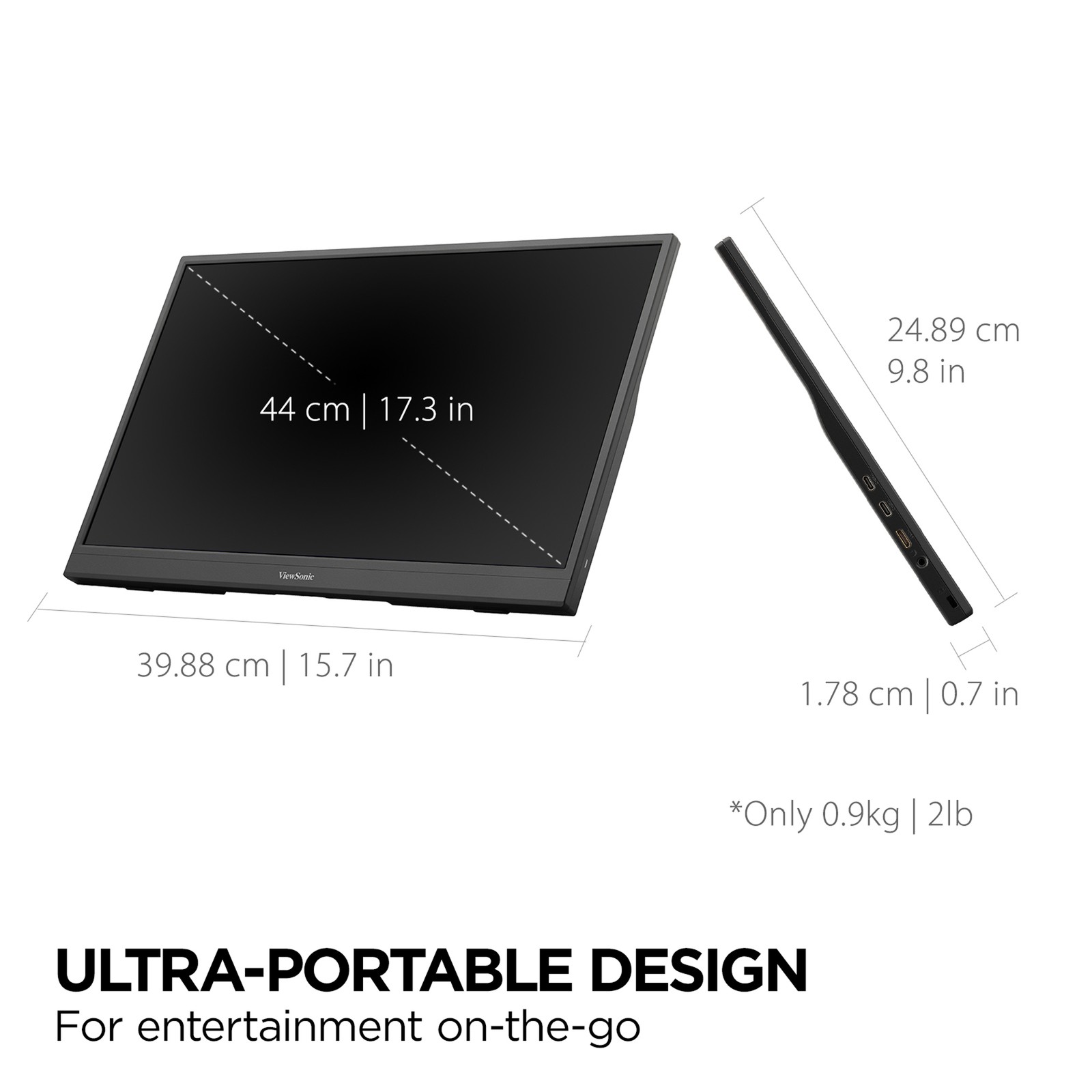 Monitor para juegos portátil ViewSonic VX1754 de 17" 1080p IPS con 144Hz, AMD FreeSync, imagen 6