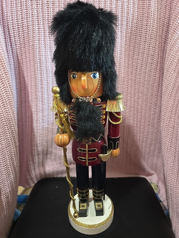 Lord & Taylor Vintage Nutcracker 14" Tall Excellent Condition!! Red, Black, Gold