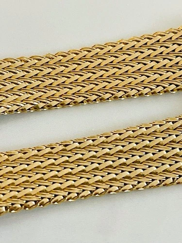 vintage watch bracelet yellow gold plated 17.5mm made in USA,  Rolex, Patek