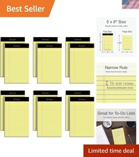 Canary Yellow 5 x 8 Legal Pads - 12 Pack, 50 Sheets Per Pad for Easy Note-Taking