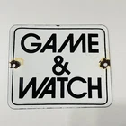 Vintage Nintendo Game & Watch Porcelain Enamel Sign Size 5"x 6" Inch Gaming Sign