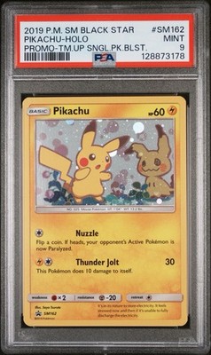 Pikachu SM162 Promo Holo Pokemon Team Up Mew SWIRL PSA 9 Mint