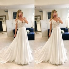 Elegant Chiffon Wedding Dresses Off Shoulder Sweep Train Ruching Bridal Gowns