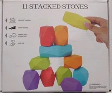 11 Stacked Stones Stacking Blocks For Children Over 3 To Seniors Dexterity NIB