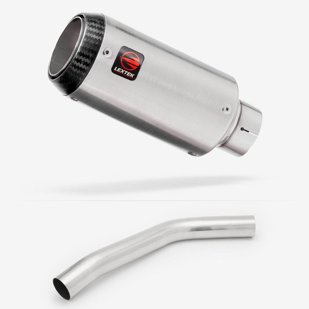 Lextek CP1 Carbon Tip Exhaust 150mm with Link Pipe for Triumph Tiger 800 (10-19)