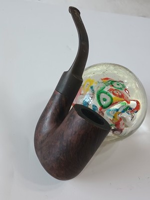 Bent Billiard / Hungarian (Oom Paul) tobacco pipe made from briar wood
