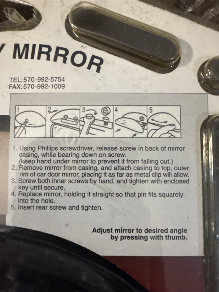 NUEVO Espejo Espejo Vehículo One Hercules Auxiliar Punto Ciego Gran Angular Espejo Foto 4 de 4