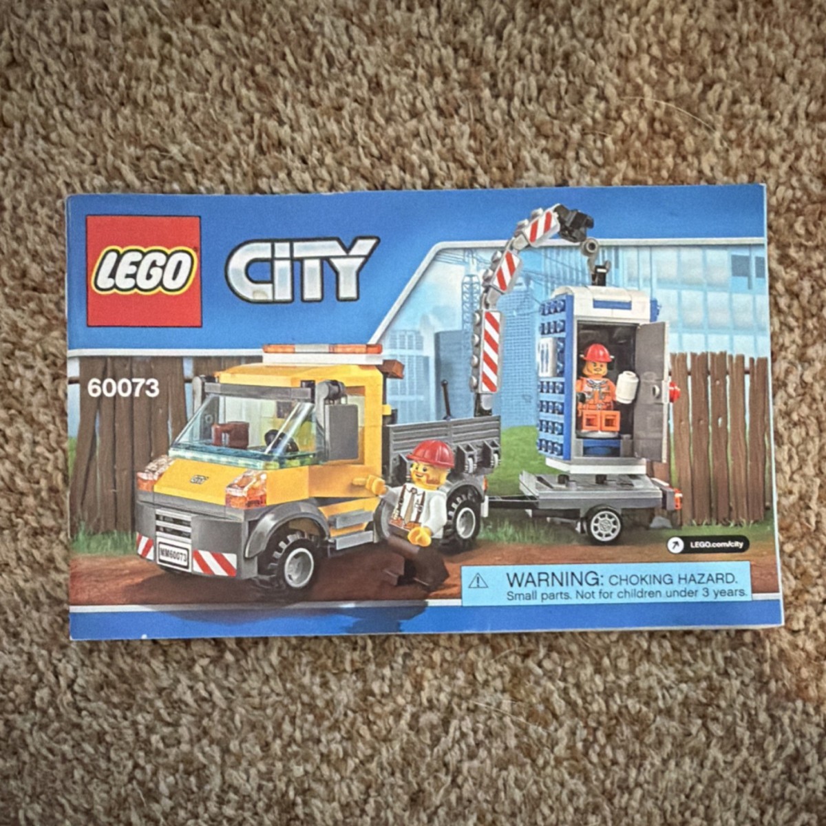 LEGO Service Truck 60073 City Complete Set Minifigures Portable