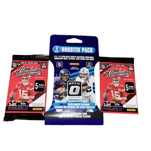 2025 Donruss Optic Football 4 Card Booster Pack &(2)25 Panini Absolute 5 Card Pk