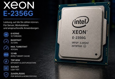 CPU Intel Xeon E-2356G 3.2GHz 6core