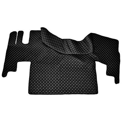 Schwarz Eco Leder Fußmatten Bezüge für Renault T-Serie W / Flach Boden