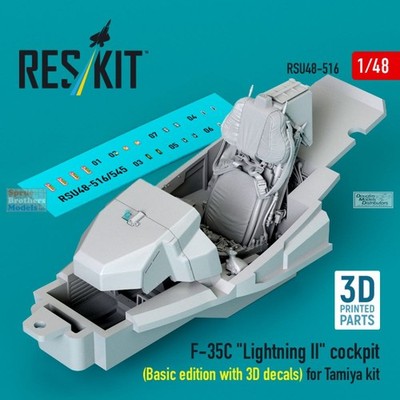 RESRSU480516U 1:48 ResKit F-35C Lightning II Cockpit Set Basic Edition (TAM kit)