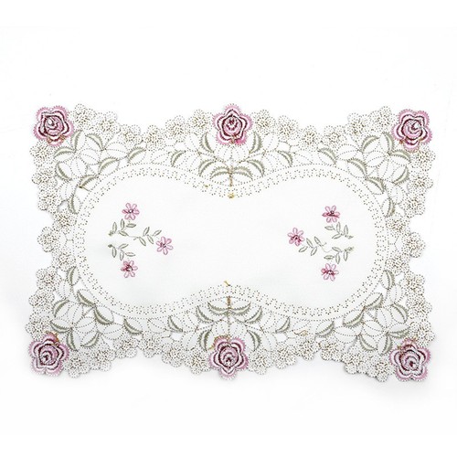 Embroidered table runner Table Runner Table Cloth Gauze Soft Embroidered-Floral - Picture 20 of 69