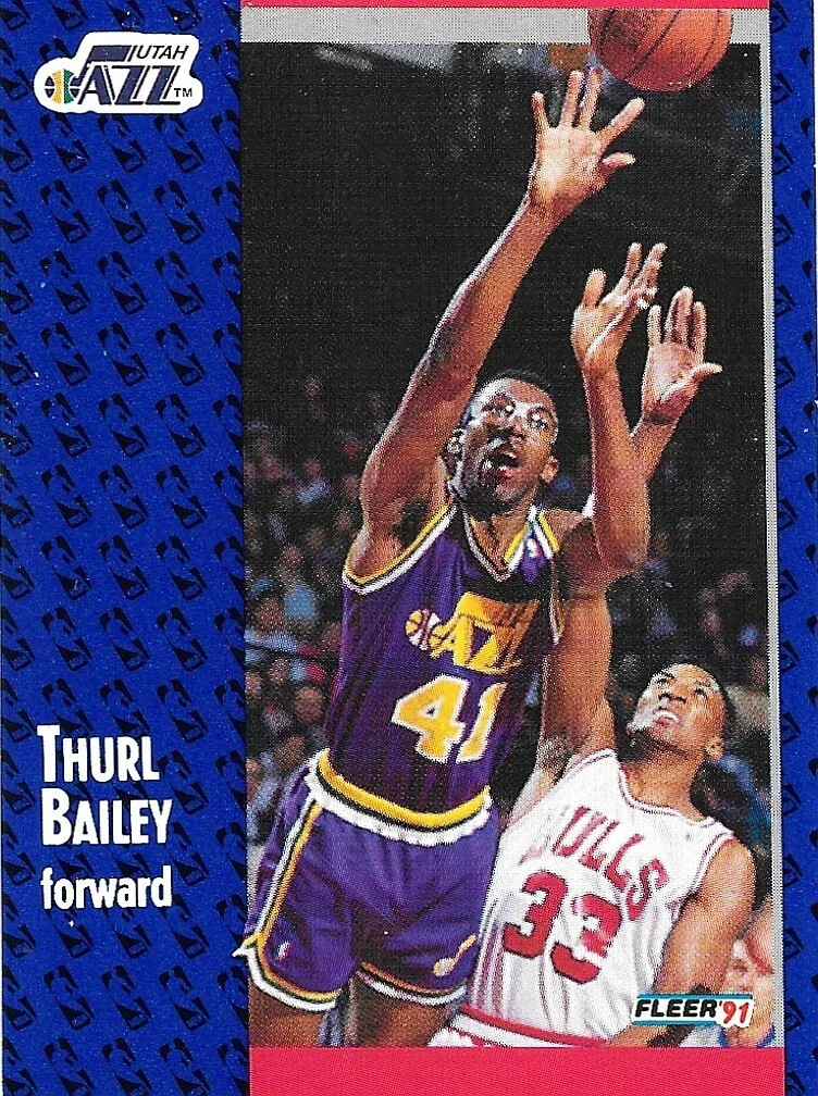 Thurl Bailey #197 Basketball Cards 1991 Fleer trading card — raw and PSA graded price guide