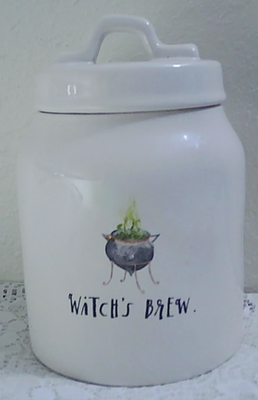 #ad #ad Rae Dunn Witches Brew Canister Halloween Magenta Artisan Collection Cauldron Z72 $27.49