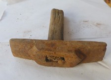 alter Hammer Schmied mit Holzgriff Fragment OLD TOOL WERKZEUG Dengelhammer