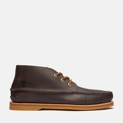 Timberland Herren Crafted Boat Mid Boot Premium Schuhe Dunkelbraun