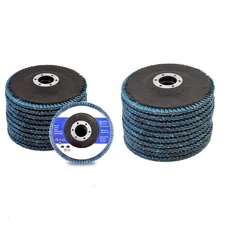 LABLT 20Pcs 4.5''× 7/8'' 40 GRIT T29 PREMIUM ZIRCONIA FLAP DISC SANDING GRINDING