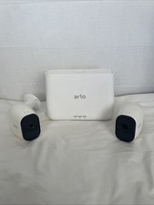 Arlo Pro HD Camera VMC4030 Set of 2, VMB4000 Base Station Untested, Parts Only